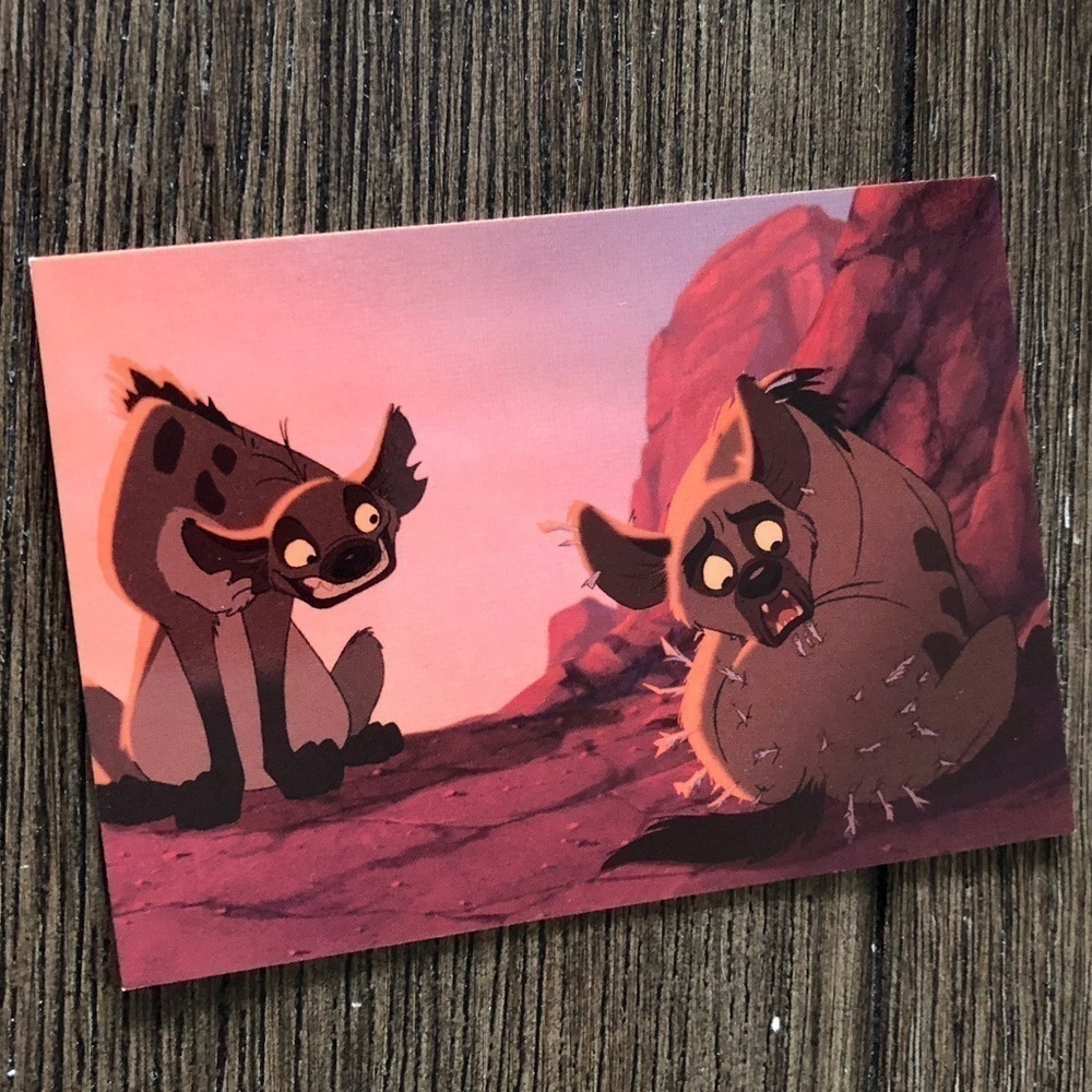 Disney The Lion King 1995 trading card: Pin cushions and cactus butts #35